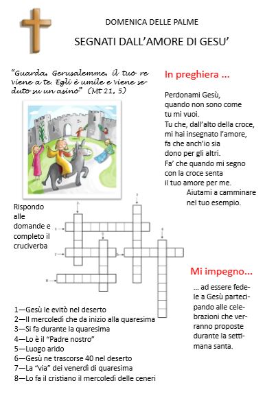 scheda domenica delle Palme2020