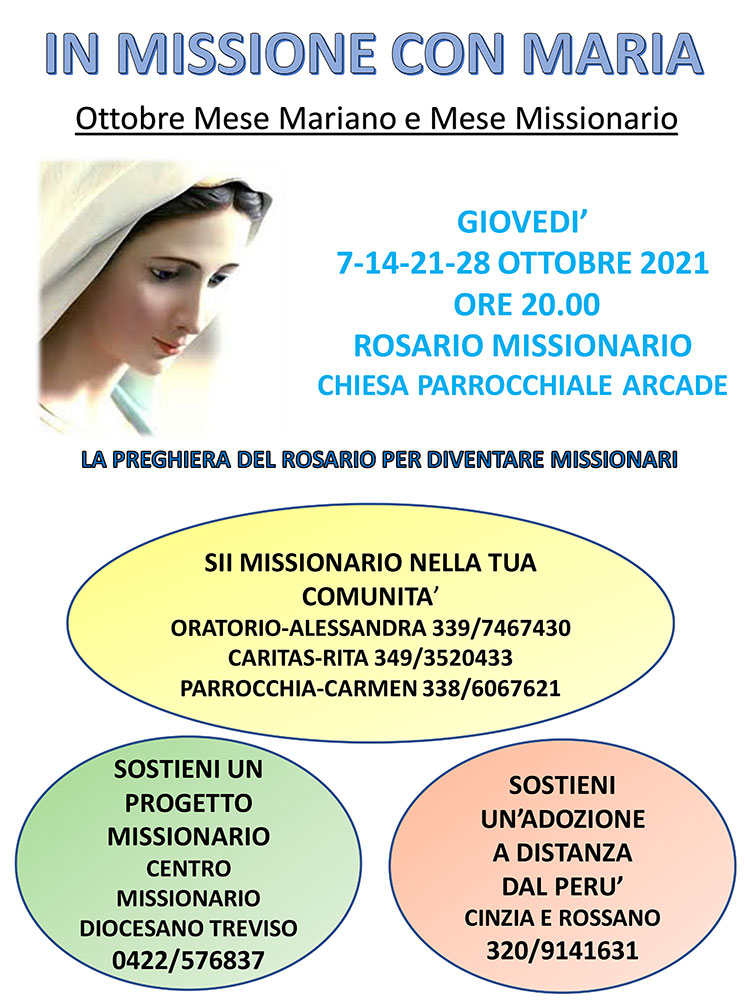 Ottobre Mese Mariano e Mese Missionario